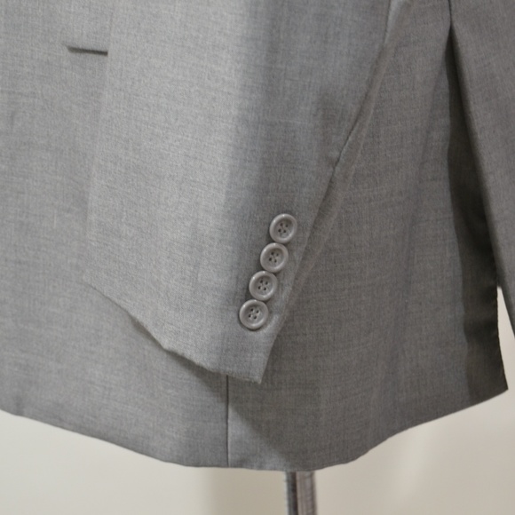 Lineage 44R Sport Coat Blazer Suit Jacket Gray Pol - Picture 3 of 8